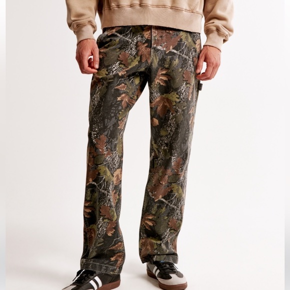 NEW Abercrombie Men’s Loose Workwear Camo Pant 34x32 - Picture 1 of 12